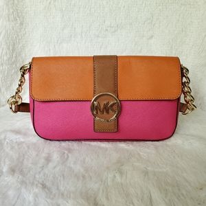 (SOLD) Michael Kors Fulton Colorblock Shoulder Bag